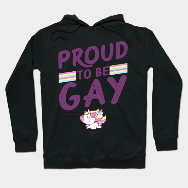 Proud To Be Gay - LGBT Gay Pride Month print Hoodie by theodoros20